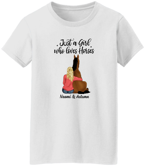 Personalized Life Is Better With Horses Shirt, Custom Girl with Her Horse Shirt, Gifts for Horse Lovers