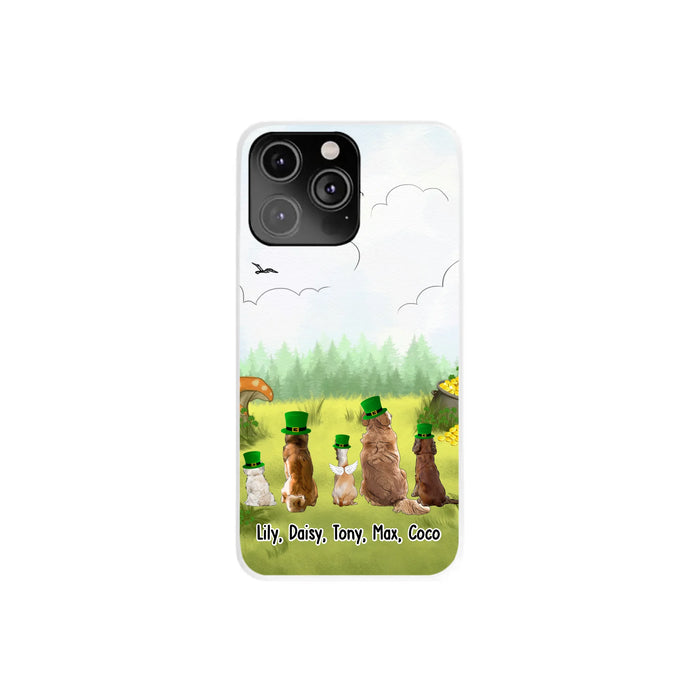 Personalized St. Patrick's Day Dogs Phone Case, Custom Irish Dog Phone Case For Dog Owners