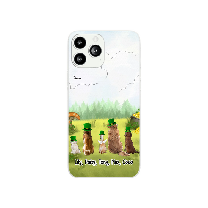 Personalized St. Patrick's Day Dogs Phone Case, Custom Irish Dog Phone Case For Dog Owners