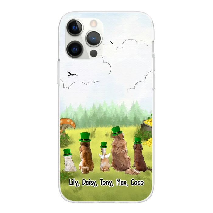 Personalized St. Patrick's Day Dogs Phone Case, Custom Irish Dog Phone Case For Dog Owners