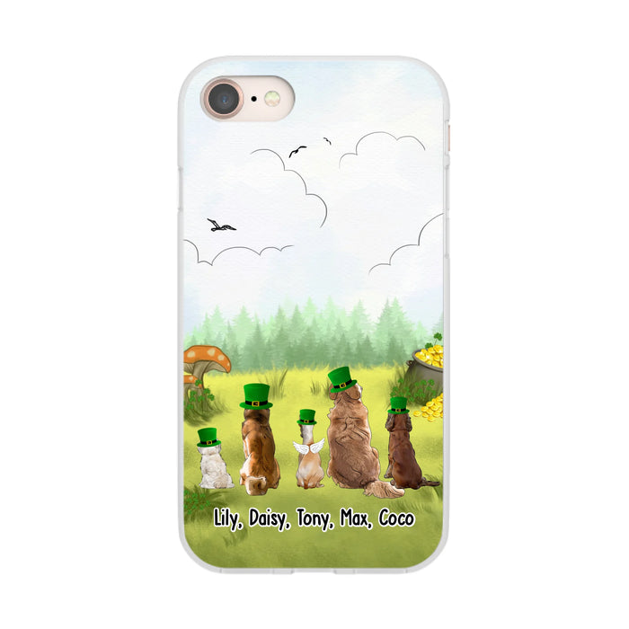 Personalized St. Patrick's Day Dogs Phone Case, Custom Irish Dog Phone Case For Dog Owners