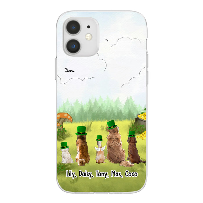 Personalized St. Patrick's Day Dogs Phone Case, Custom Irish Dog Phone Case For Dog Owners