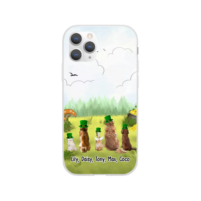 Personalized St. Patrick's Day Dogs Phone Case, Custom Irish Dog Phone Case For Dog Owners