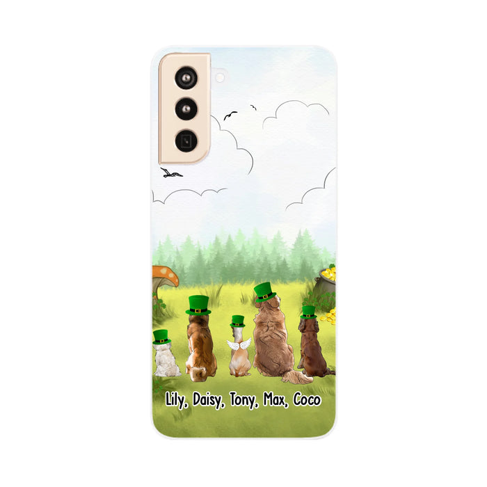 Personalized St. Patrick's Day Dogs Phone Case, Custom Irish Dog Phone Case For Dog Owners