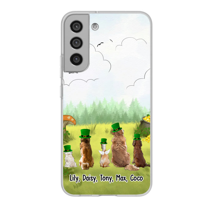 Personalized St. Patrick's Day Dogs Phone Case, Custom Irish Dog Phone Case For Dog Owners