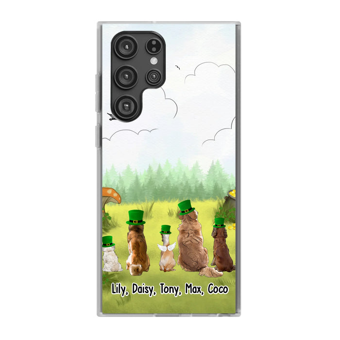 Personalized St. Patrick's Day Dogs Phone Case, Custom Irish Dog Phone Case For Dog Owners