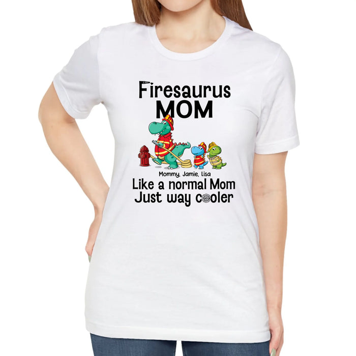 Firesaurus Mom - Personalized Gifts Custom Firefighter Shirt For Mother Father, Firefighter Gifts