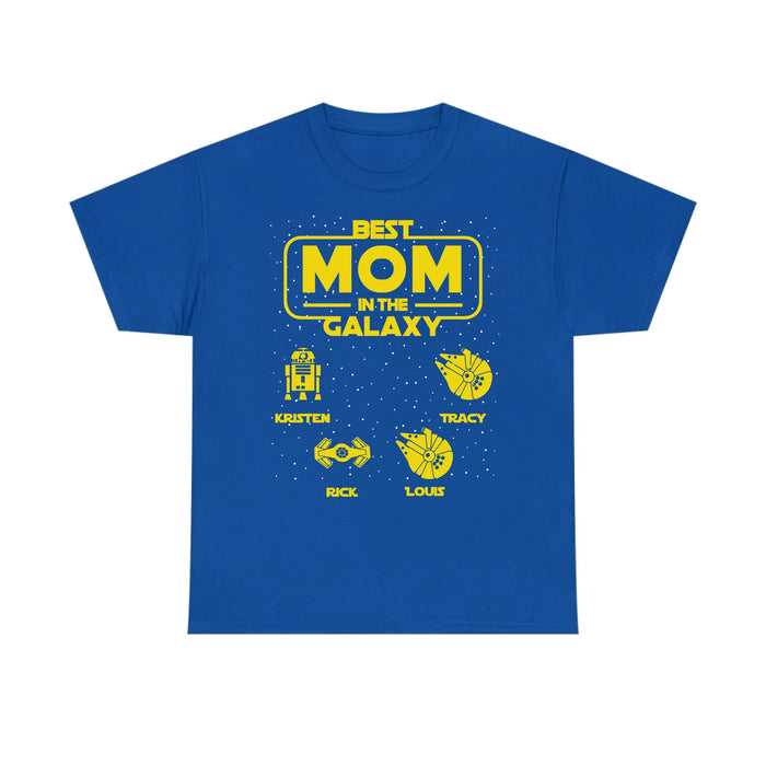 Personalized Best Mom In The Galaxy Shirt, Custom  Galaxy Kid's Name Shirt for Mom, Mother's Day Gifts