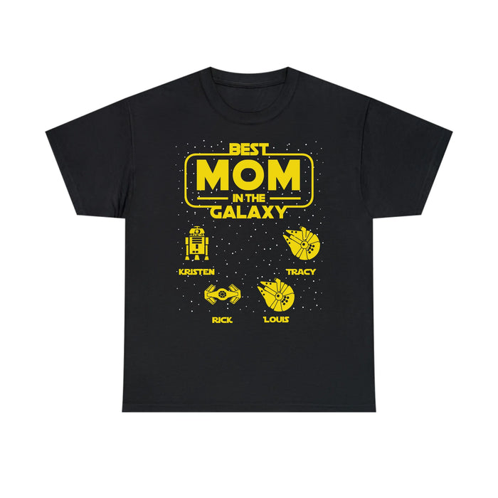 Personalized Best Mom In The Galaxy Shirt, Custom  Galaxy Kid's Name Shirt for Mom, Mother's Day Gifts
