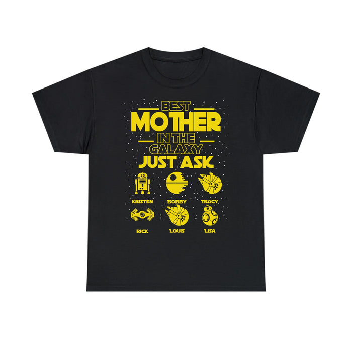 Personalized Best Mother In The Galaxy Shirt, Custom Galaxy Kid's Name Shirt for Mom, Mother's Day Gifts