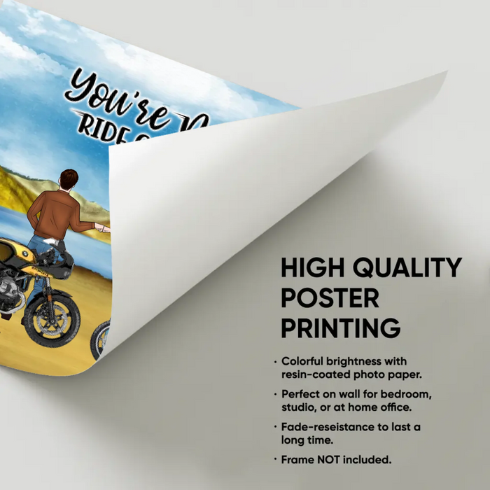 You're My Ride Or Die - Personalized Gifts Custom Motorcycle Poster for Couples, Motorcycle Lovers