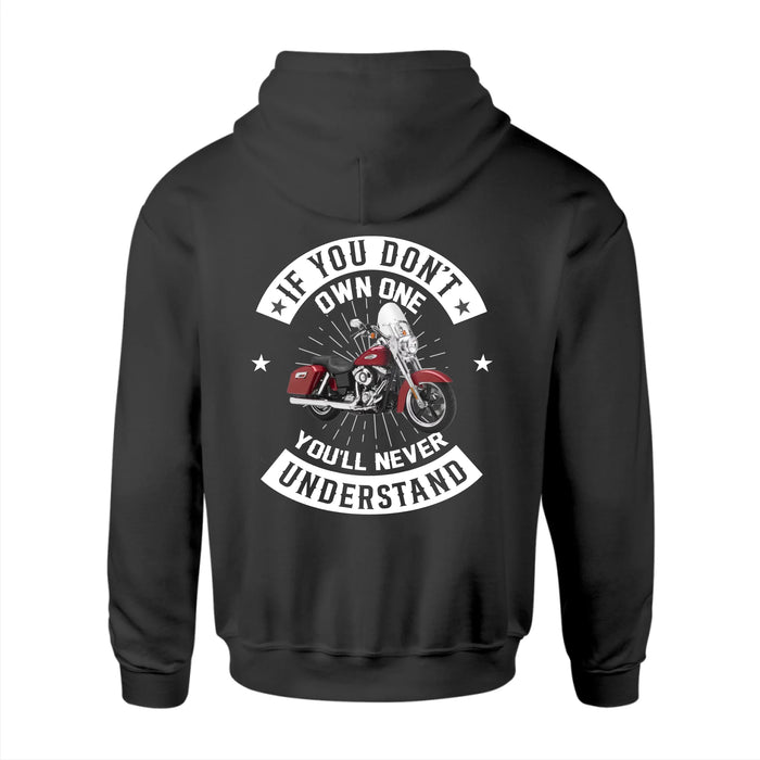 Personalized If You Don't Own One You'll Never Understand Back Shirt, Custom Motorcycle Photo Shirt, Gift for For Him, Motorcycle Lovers