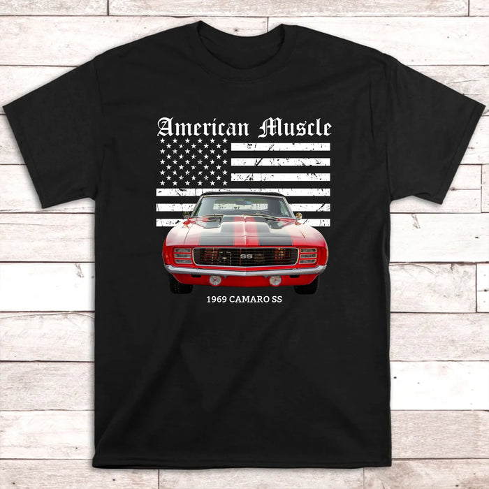 Personalized American Muscle Shirt, Custom Car Photo Shirt, Gift for For Him, Car Enthusiasts