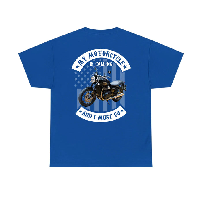 Personalized My Motorcycle Is Calling Shirt, Custom Motorcycle Photo Shirt, Gift for For Biker, Motorcycle Lovers