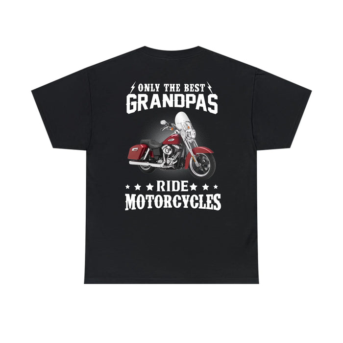 Personalized Only The Best Grandpas Ride Motorcycles Shirt, Custom Motorcycle Photo Shirt, Gift for For Grandpa, Motorcycle Lovers