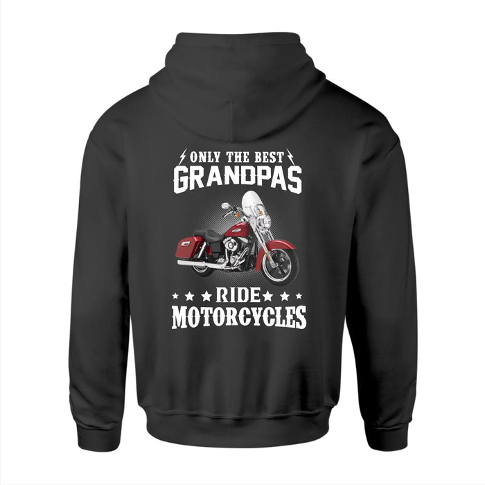 Personalized Only The Best Grandpas Ride Motorcycles Shirt, Custom Motorcycle Photo Shirt, Gift for For Grandpa, Motorcycle Lovers