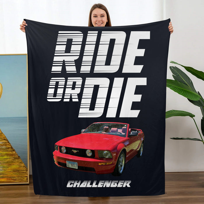 Personalized Ride or Die Blanket, Custom Car Photo Blanket Gift for Car Guy, Him, Car Lover