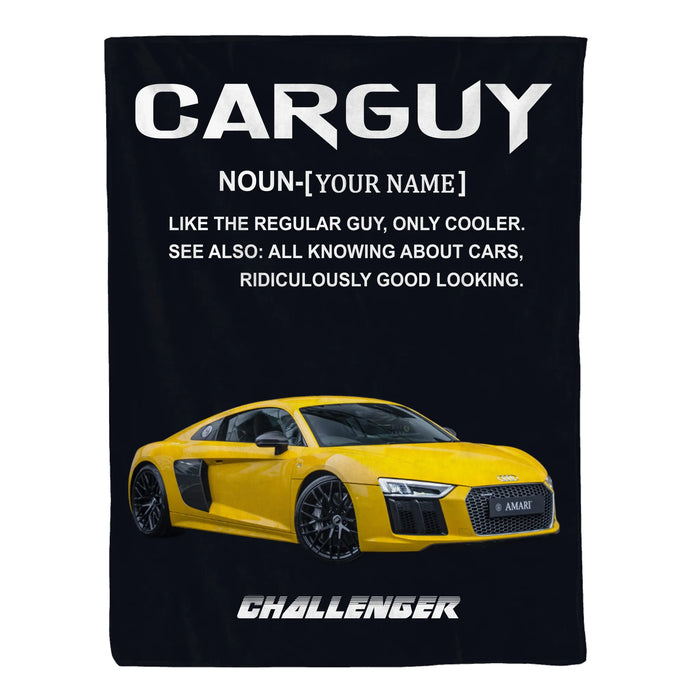 Personalized Car Guy Blanket, Custom Car Photo Blanket Gift for Car Guy, Him, Car Lover