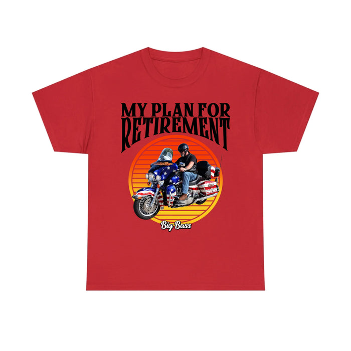Personalized My Plan For Retirement Shirt, Custom Motorcycle Photo Shirt, Gift for Him, Motorcycle Enthusiasts