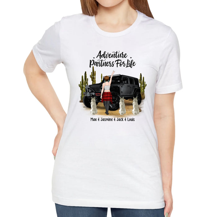 Adventure Partners For Life - Personalized Shirt For Adventure Girl, Dogs and Car Lovers