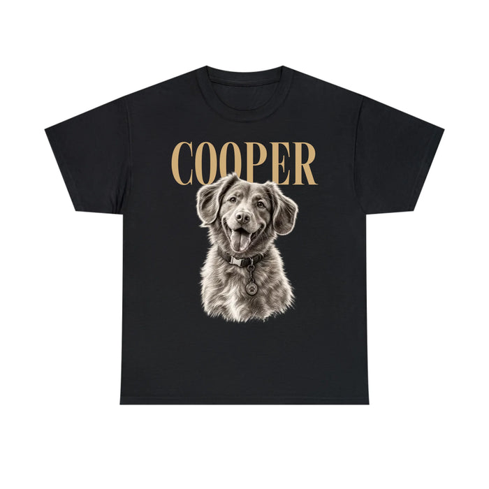 Personalized Vintage Dog Photo Shirt, Custom Pet Photo And Name Shirt, Dog Lover Gift
