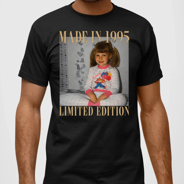 Personalized Vintage Photo Shirt, Custom Year Birthday Shirt, Retro Birthday Gift