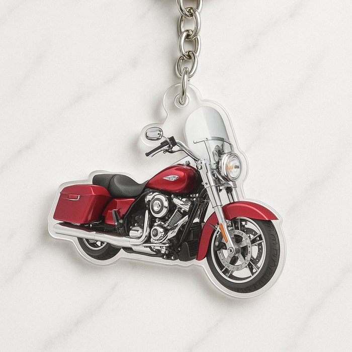 Personalized Vehicle Photo Acrylic Keychain – Custom Car or Motorcycle Gift