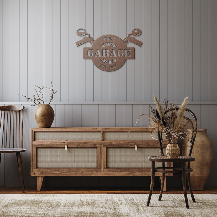 Custom_Motorcycle_Garage_Metal_Sign_-_Pe_Copper_Rustic_Hallway_Mockup.png