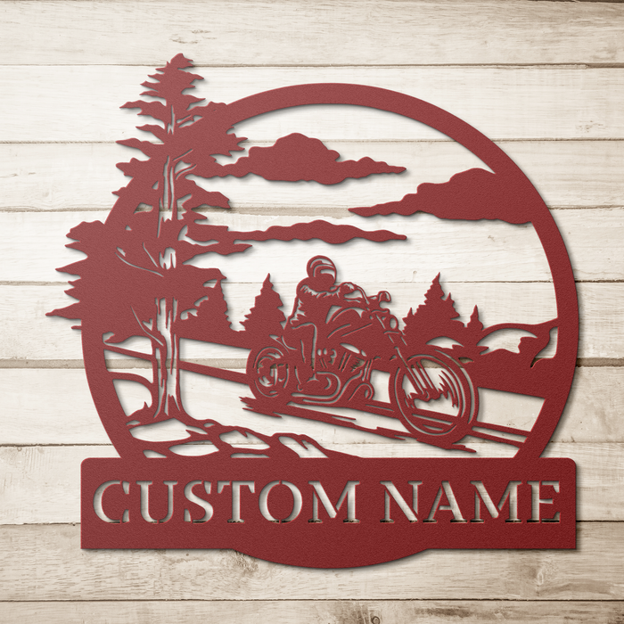 Custom_Motorcycle_Riding_Metal_Sign_-_Pe_Red_Simple_Wood_BKGD_Mockup.png