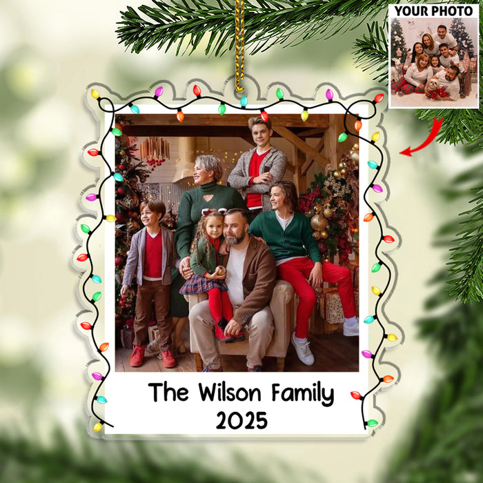 Personalized Family Photo Ornament 2025, Family Christmas Ornament, Custom Big Family Photo Keepsake Acrylic Ornament