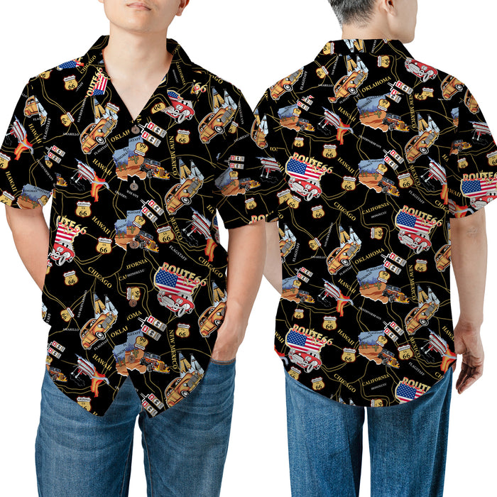 The Mother Road U.S. Highway Route 66 Hawaiian Shirt