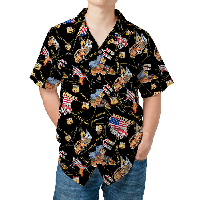 The Mother Road U.S. Highway Route 66 Hawaiian Shirt