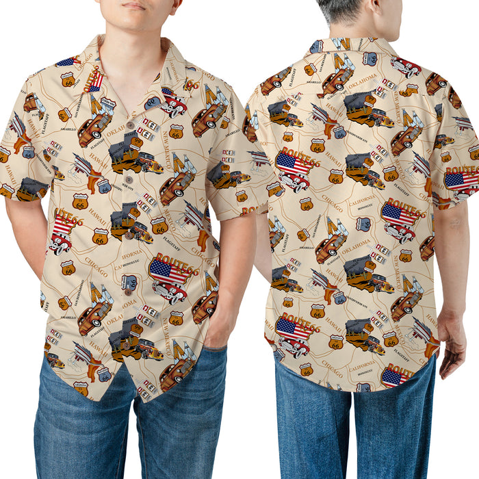 The Mother Road U.S. Highway Route 66 Hawaiian Shirt
