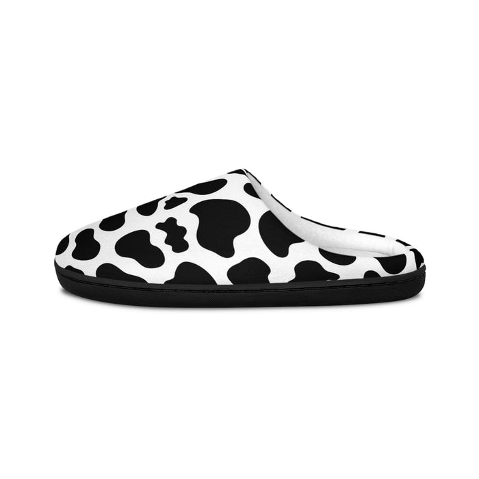 Black/White Cow Print Slippers For Women