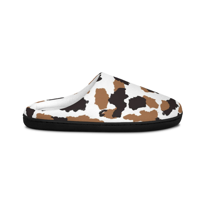 Brown Cow Print Slippers for Women