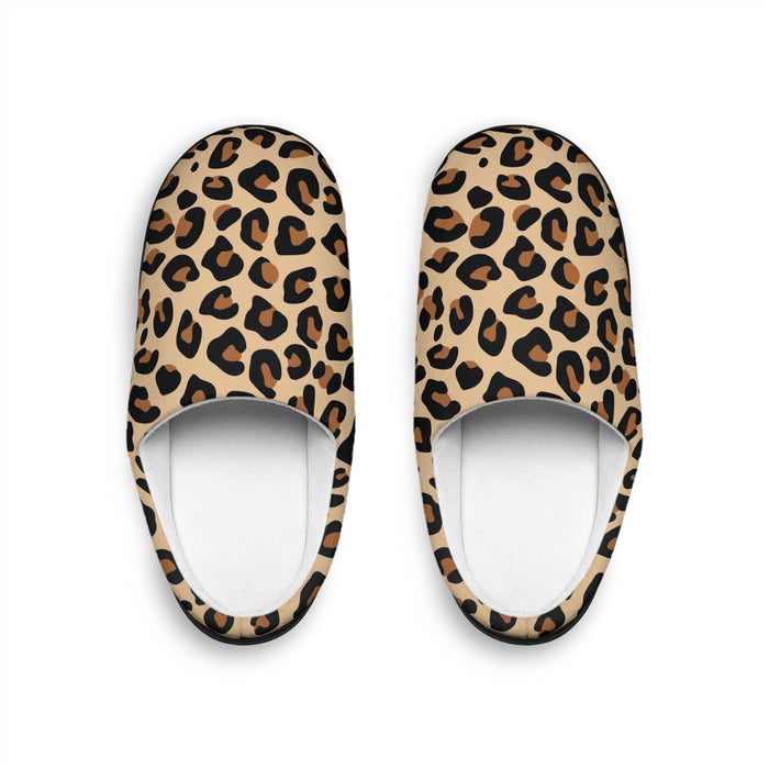 Brown Leopard Print Slippers for Women