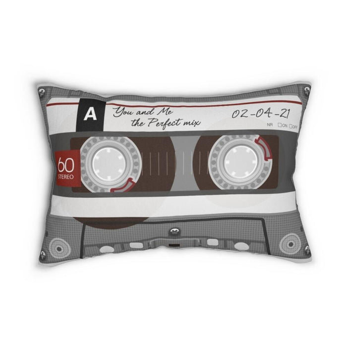 Personalized Pillow, Couple Pillow Cases, Vintage Cassette Tape Style Pillowcase, Wedding Anniversary Gifts