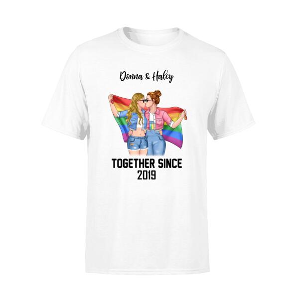 Personalized Shirt - Together Since Custom Year Gift For Couple, LGBT Couple