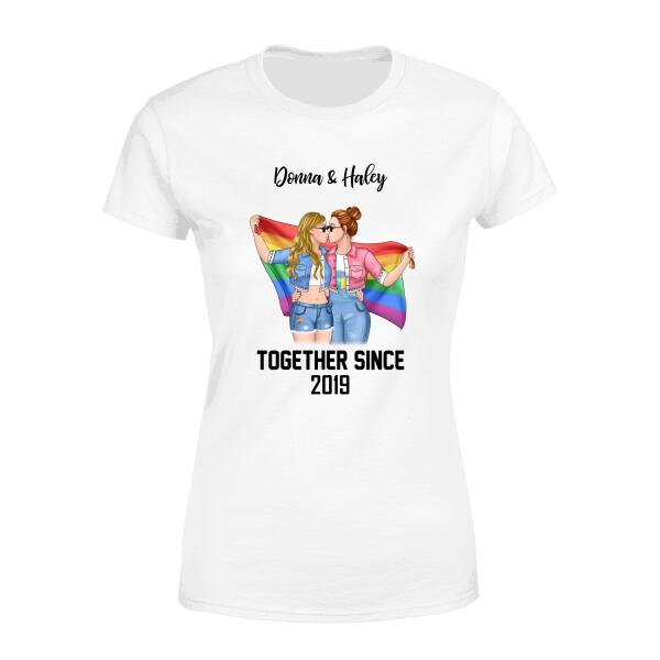 Personalized Shirt - Together Since Custom Year Gift For Couple, LGBT Couple