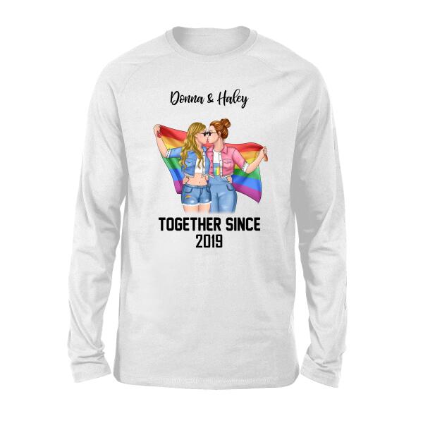 Personalized Shirt - Together Since Custom Year Gift For Couple, LGBT Couple