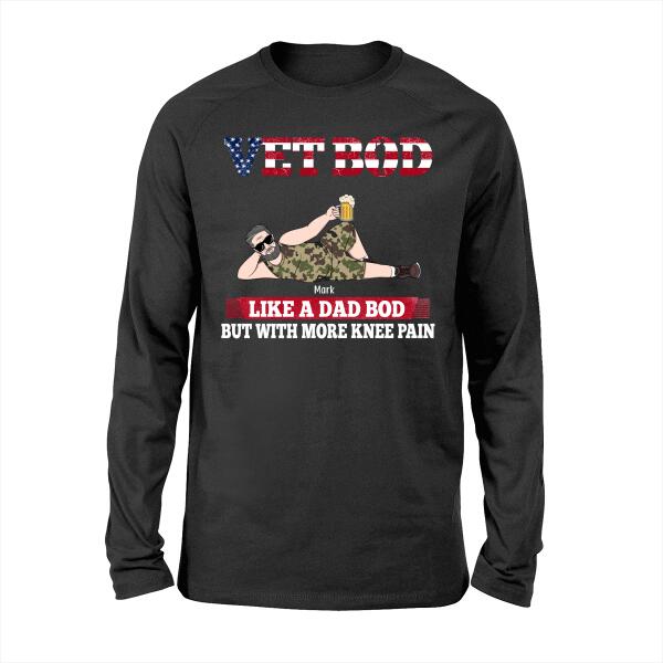 Like a Dad - Personalized Gifts Custom Army Veteran Shirt for Dad, Army Veteran