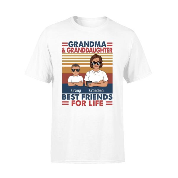 Best Friends for Life - Personalized Gifts Custom Shirt for Grandparents for Mom