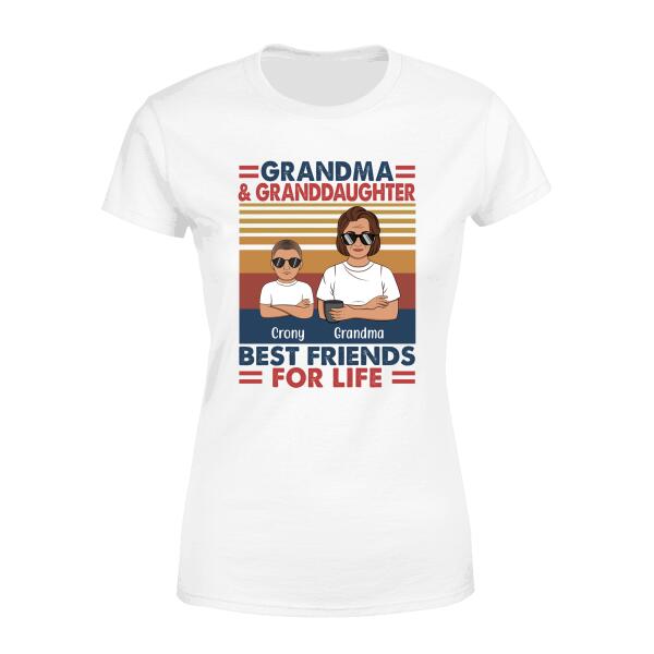 Best Friends for Life - Personalized Gifts Custom Shirt for Grandparents for Mom