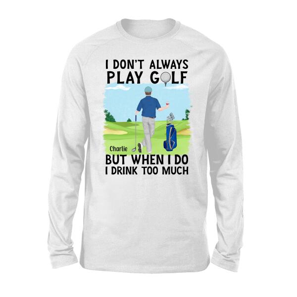 Personalized Shirt, Golf Single Man with Drink Custom Gift For Golf Lovers