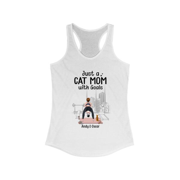 Personalized Shirt, Gym Woman With Cats, Gift For Fitness Lovers