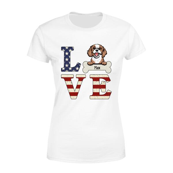 Personalized Shirt, Pet Love Custom Gift For Dog and Cat Lovers