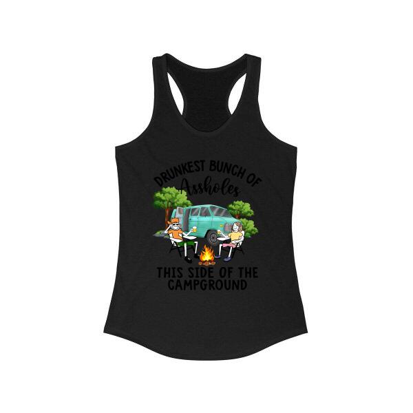 Personalized Shirt, Camping Couple and Friends, Drunkest Bunch Of Assholes Campgrounds, Gift For Campers