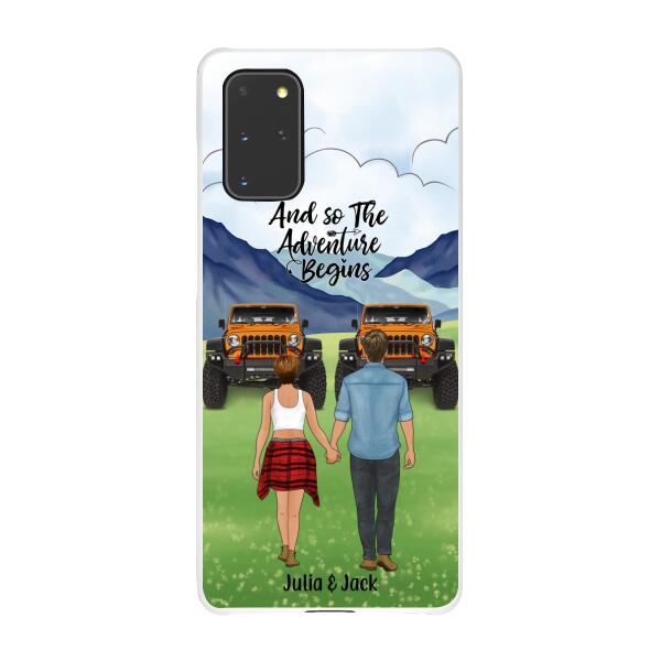 Personalized Phone Case, Couple Holding Hands, Adventure Partners, Gift for Friends, Car Lovers