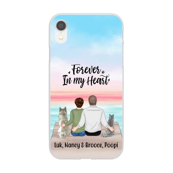 Personalized Phone Case, Couple And Pets - Gift For Dog Lovers, Cat Lovers