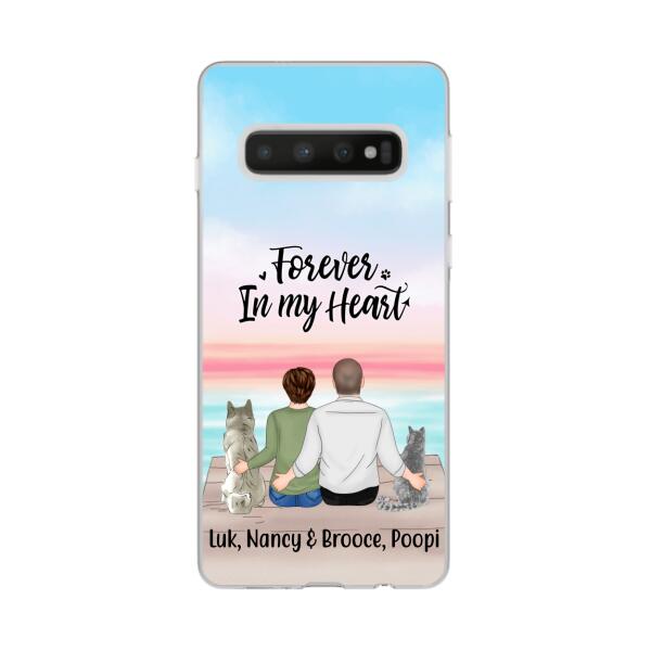 Personalized Phone Case, Couple And Pets - Gift For Dog Lovers, Cat Lovers